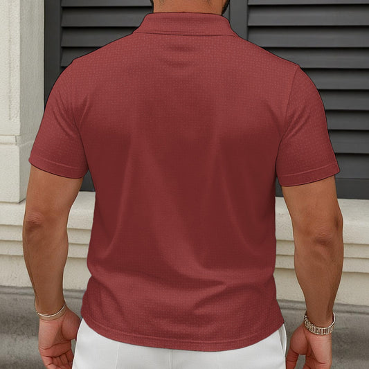BREAKPOINT Tradition Crimson Zip Polo-Home