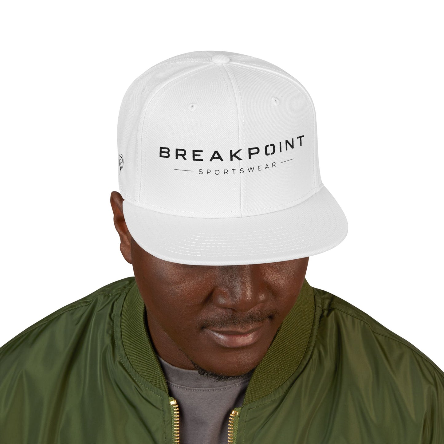 Embroidered Snapback Cap — Minimal 'Peakpoint' Logo Streetwear Hat