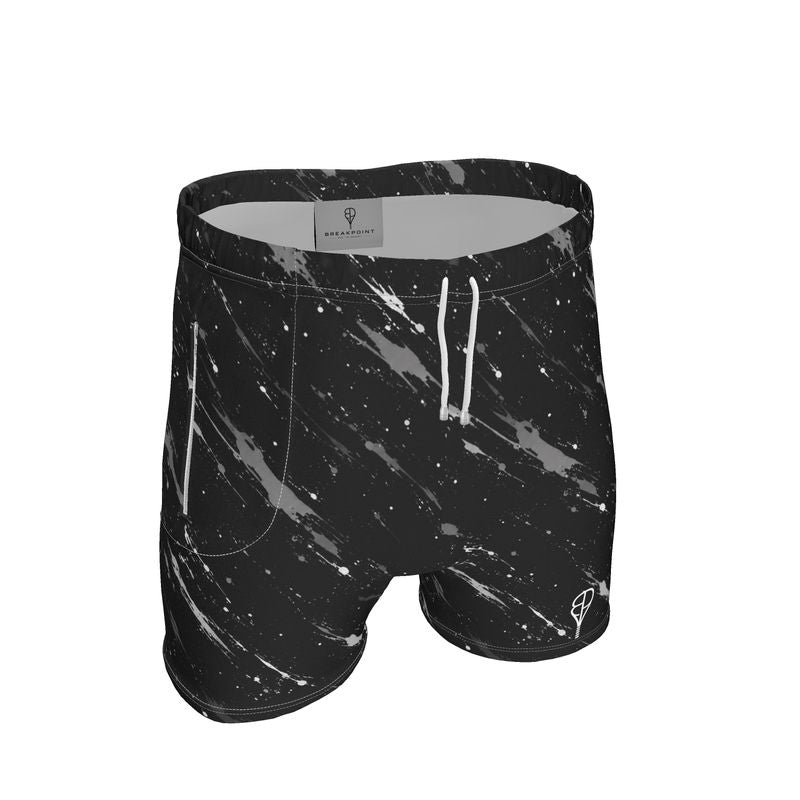 BREAKPOINT Splatter Strike Black Tennis Shorts
