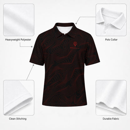BREAKPOINT Golf Black and Red Tradition Performance Polo — Home