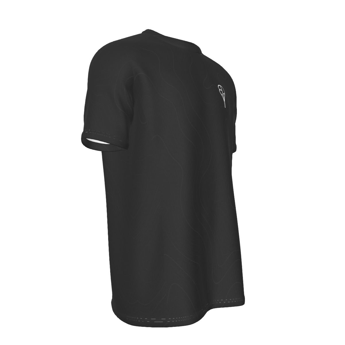 BREAKPOINT Black Contour Wave Tennis Tee — alternate view