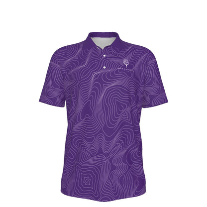Purple Tradition Performance Polo — Home, heavyweight 210 GSM BREAKPOINT golf polo with a three-button collar