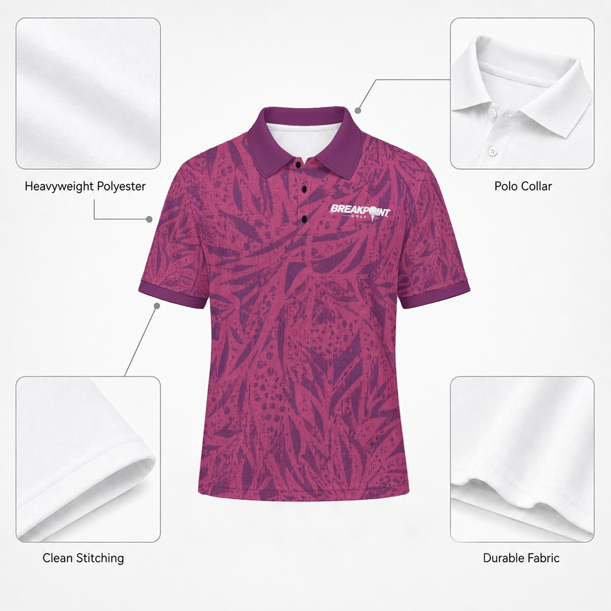 BREAKPOINT Rewind Cabana '94 Polo — Magenta