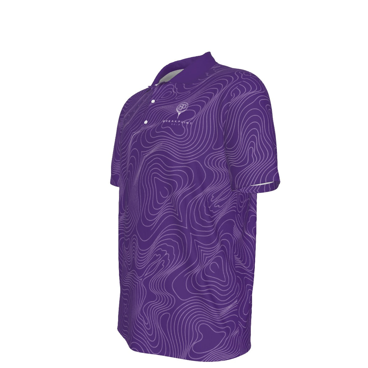 Purple Tradition Performance Polo — Home, heavyweight 210 GSM BREAKPOINT golf polo with a three-button collar