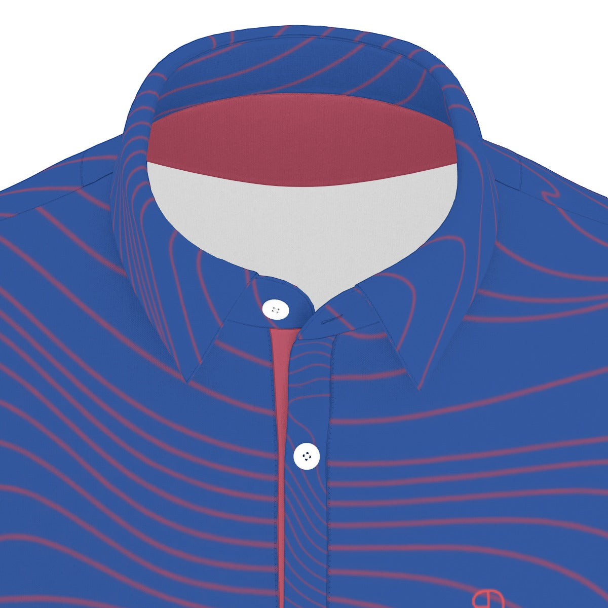 BREAKPOINT Blue and Red Tradition Tennis Performance Polo — Home