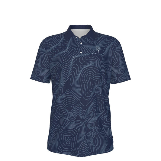 Navy Tradition Performance Polo — Home, heavyweight 210 GSM BREAKPOINT golf polo with a three-button collar