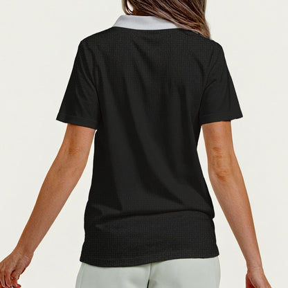 BREAKPOINT All-Over Print Women's Short-Sleeve Zip Polo