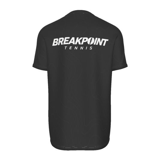 BREAKPOINT Black Contour Wave Tennis Tee — alternate view
