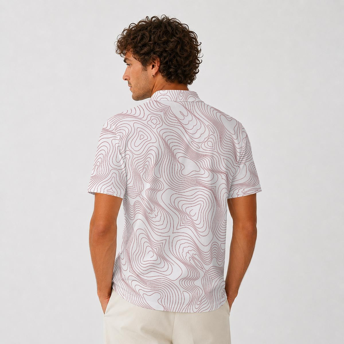 BREAKPOINT Golf White and Crimson Tradition Performance Polo — Away