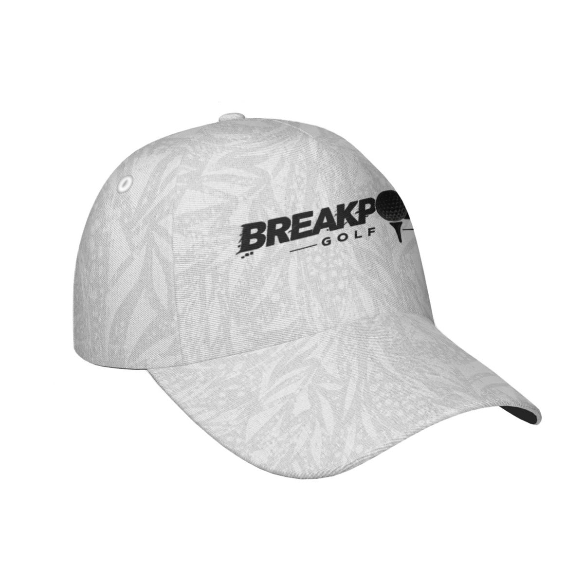 BREAKPOINT Sportswear all-over print snapback cap, detail of the crown panels and embroidered eyelets