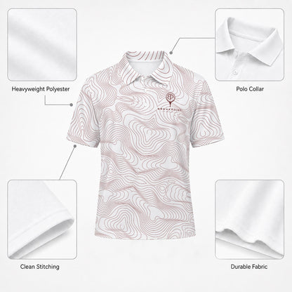 BREAKPOINT Golf White and Maroon Tradition Performance Polo — Away