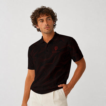 BREAKPOINT Golf Black and Red Tradition Performance Polo — Home
