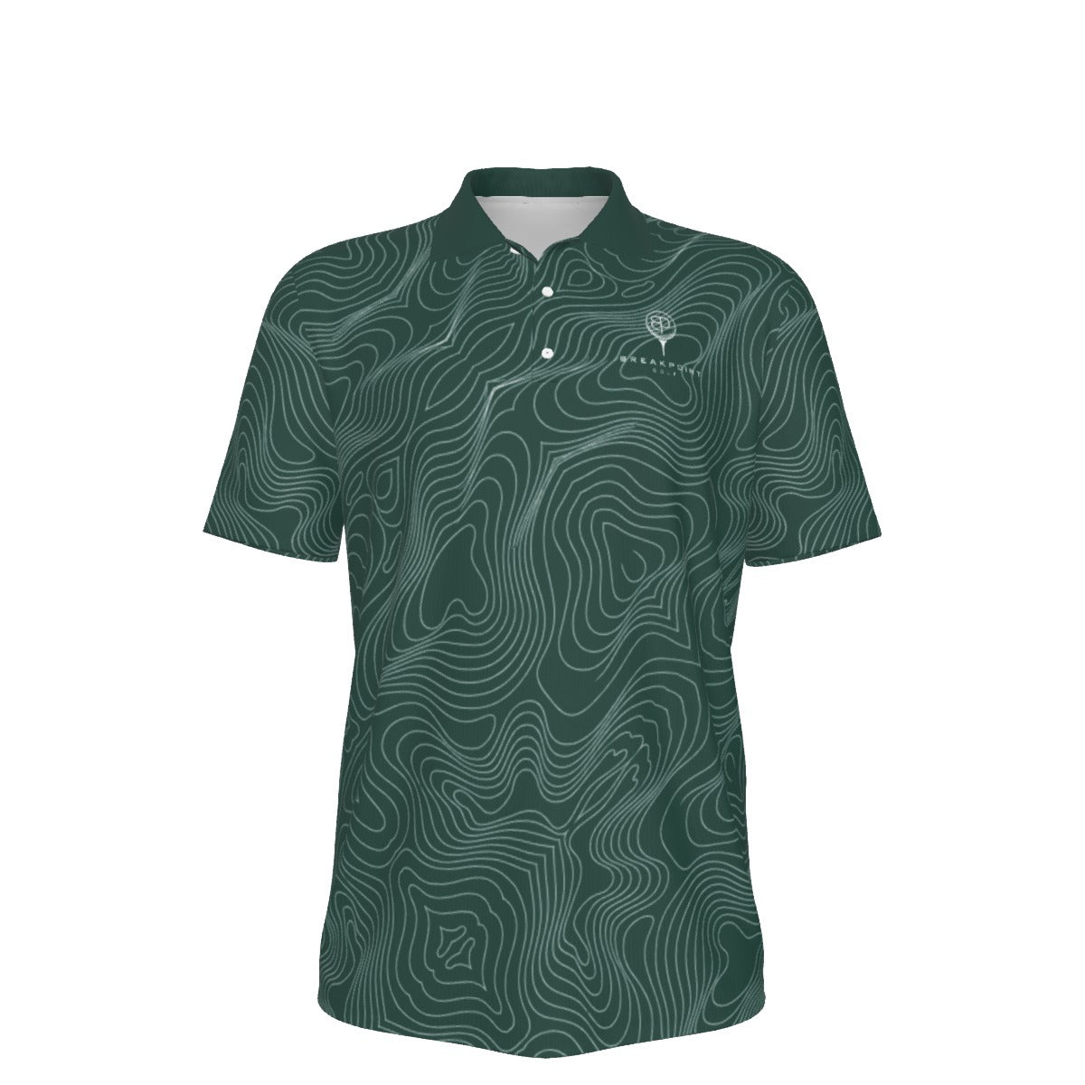Forest Green Tradition Performance Polo — Home, heavyweight 210 GSM BREAKPOINT golf polo with a three-button collar