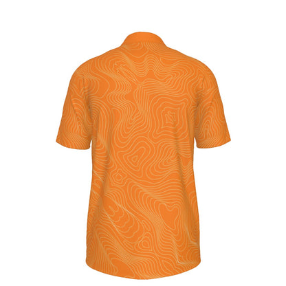 Orange Tradition Performance Polo — Home, heavyweight 210 GSM BREAKPOINT golf polo with a three-button collar