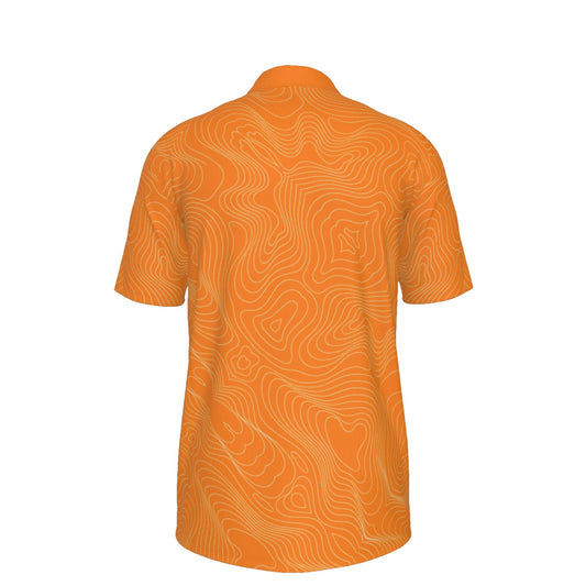 Orange Tradition Performance Polo — Home, heavyweight 210 GSM BREAKPOINT golf polo with a three-button collar