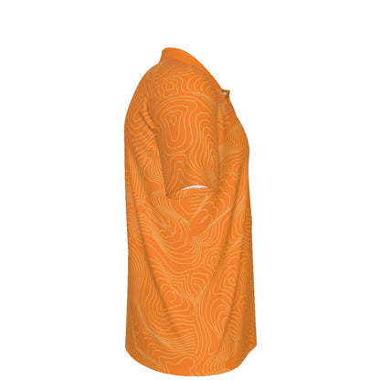 Orange Tradition Performance Polo — Home, heavyweight 210 GSM BREAKPOINT golf polo with a three-button collar