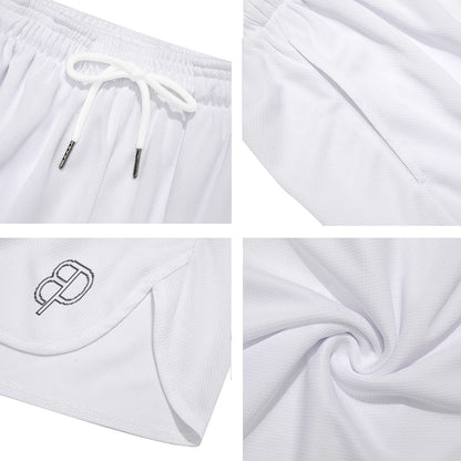 BREAKPOINT all-over print side-split running shorts, print two