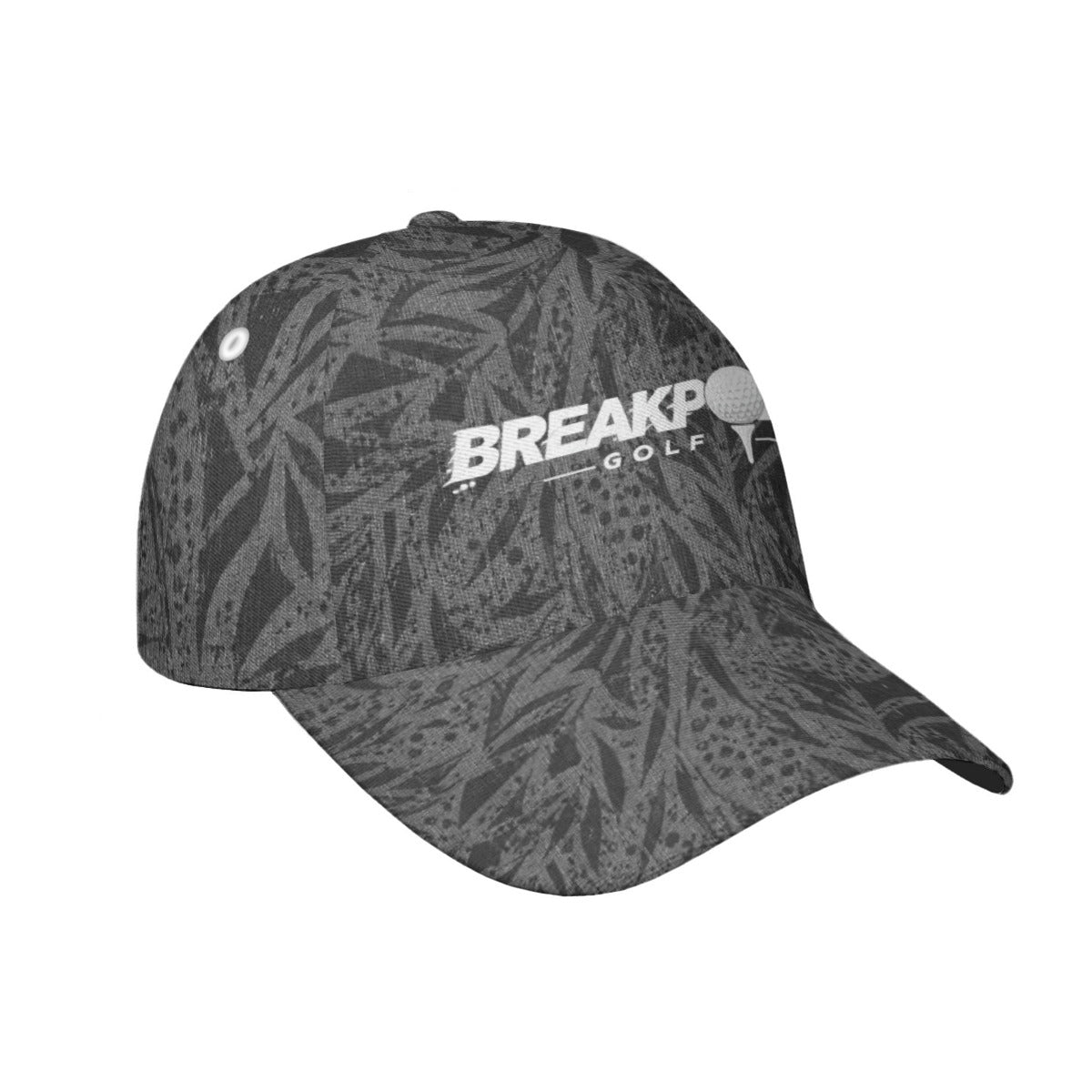 BREAKPOINT Sportswear all-over print snapback cap, detail of the crown panels and embroidered eyelets