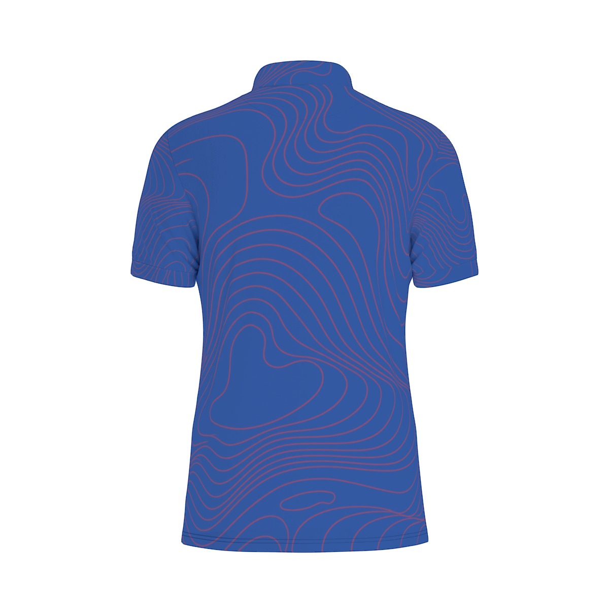 BREAKPOINT Blue and Red Tradition Tennis Performance Polo — Home
