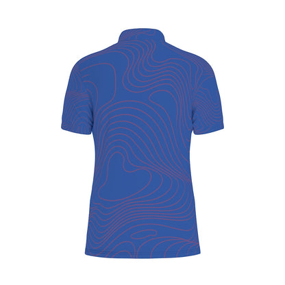 BREAKPOINT Blue and Red Tradition Tennis Performance Polo — Home