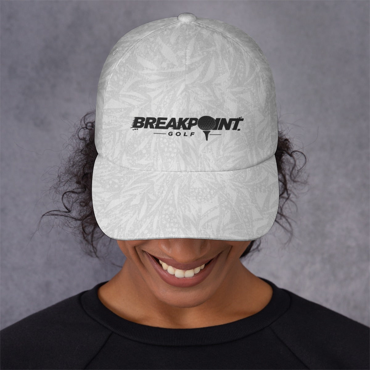 BREAKPOINT Sportswear all-over print snapback cap, back view with adjustable snap closure