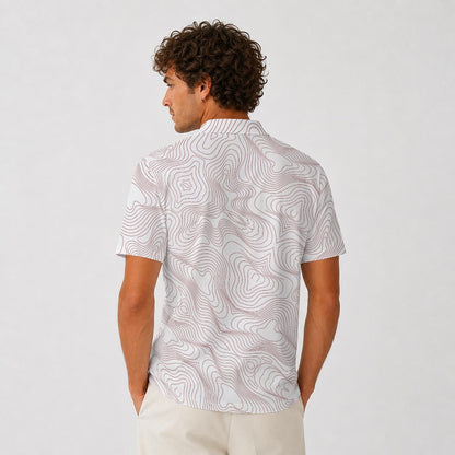 BREAKPOINT Golf White and Maroon Tradition Performance Polo — Away