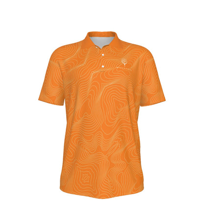 Orange Tradition Performance Polo — Home, heavyweight 210 GSM BREAKPOINT golf polo with a three-button collar