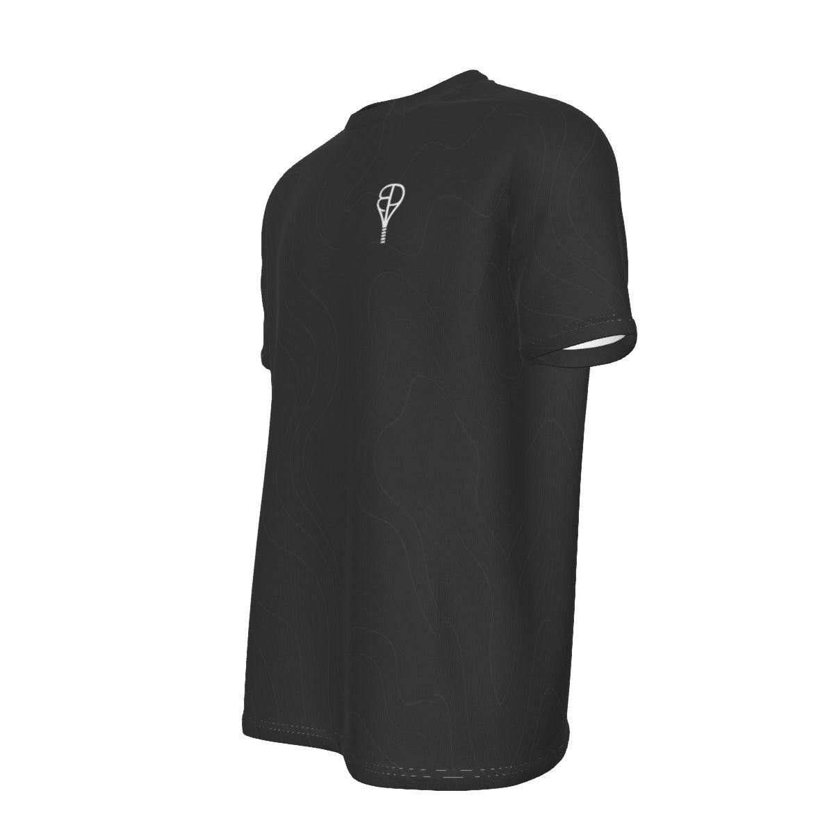 BREAKPOINT Black Contour Wave Tennis Tee — alternate view