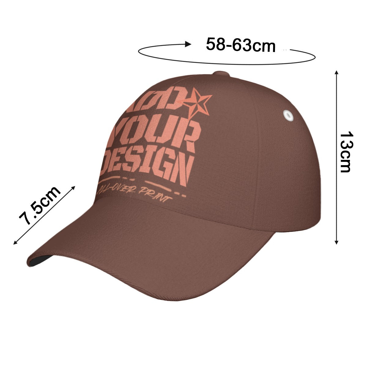 Fit and measurement guide for the BREAKPOINT all-over print performance cap