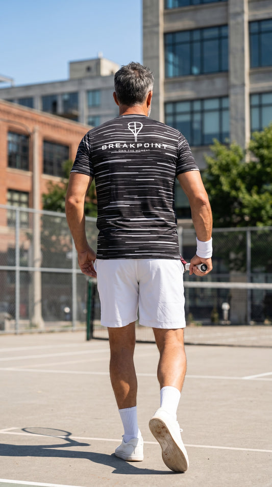 BREAKPOINT Spectrum Static Black Performance Tee — alternate view of black performance shirt with Spectrum Static pattern