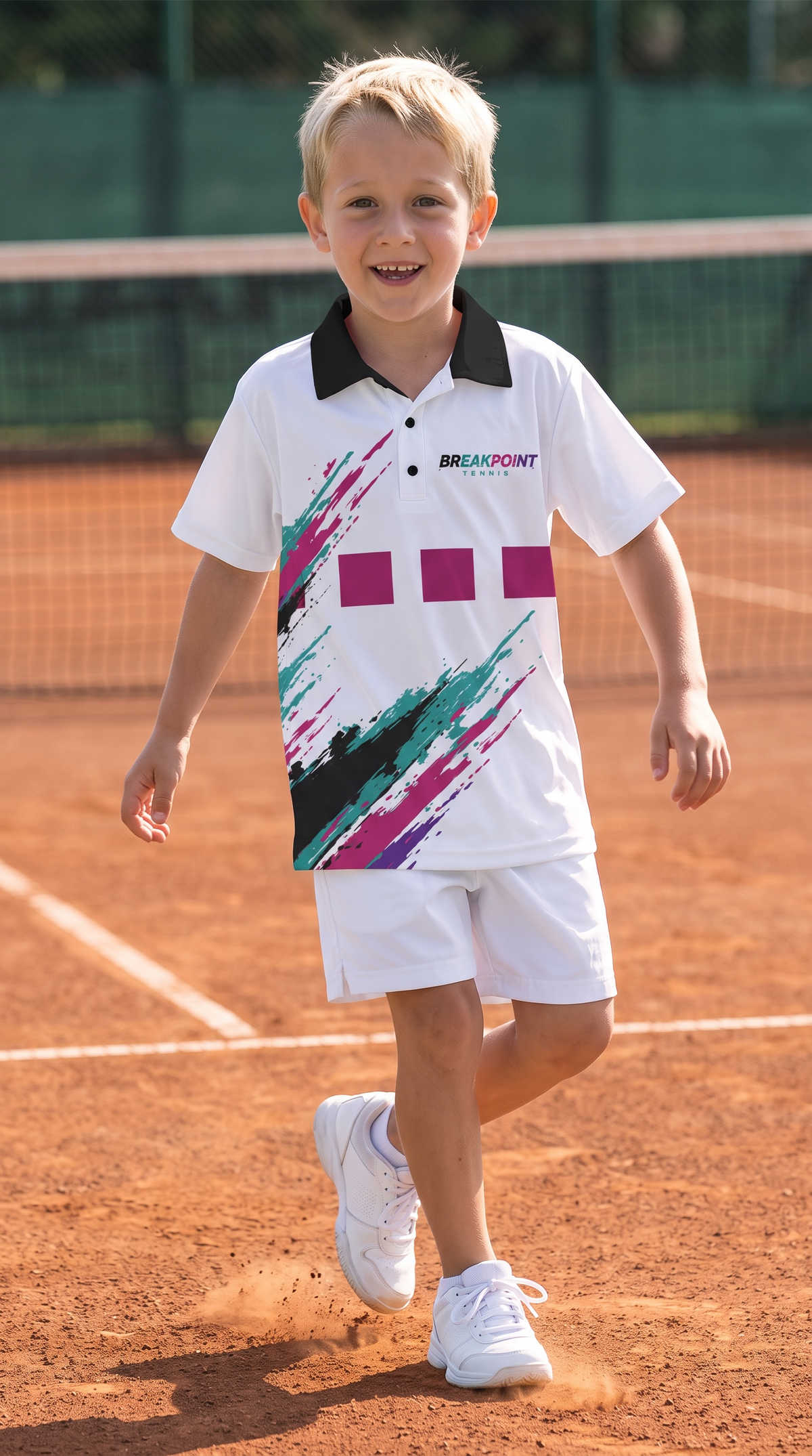 BREAKPOINT Youth Deuce '92 Retro Tennis Polo