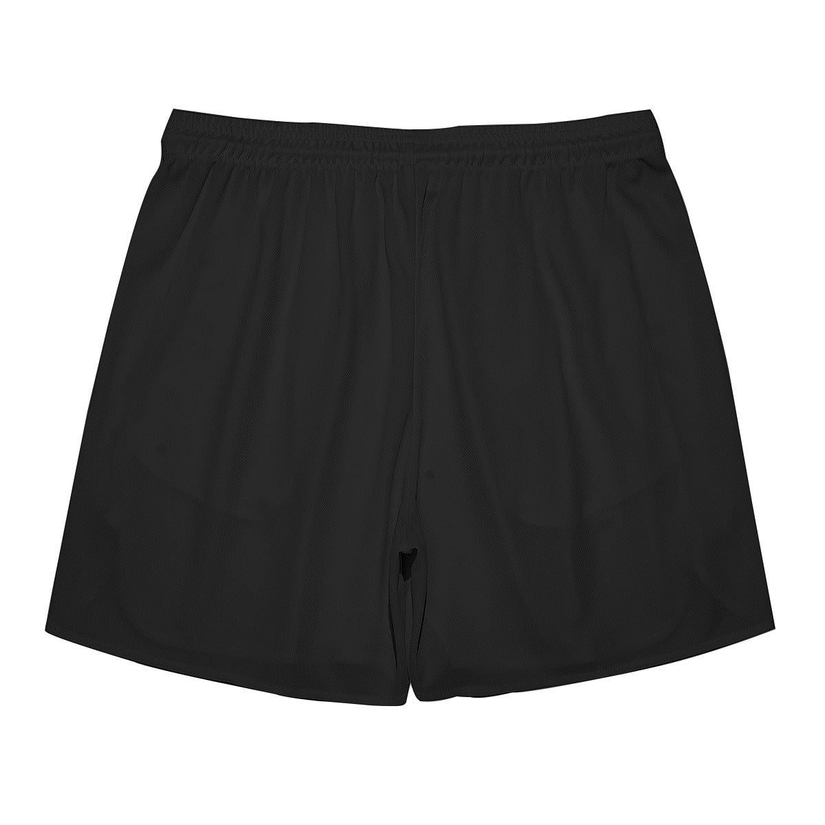 BREAKPOINT Sportswear black lightweight polyester athletic shorts with a side-split hem for training.