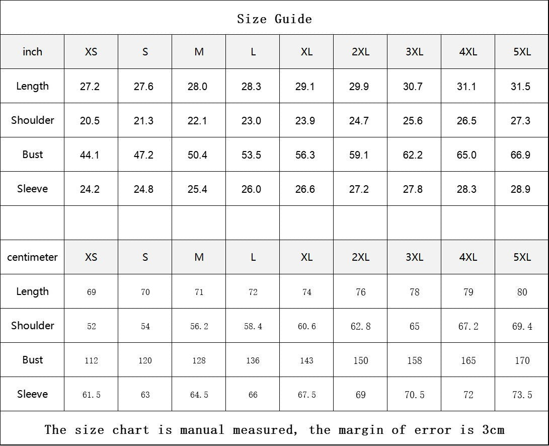 BREAKPOINT Sportswear size guide chart for men's jackets showing measurements in inches and centimeters for sizes XS-5XL