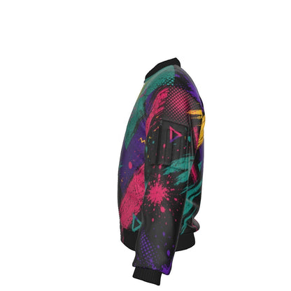 BREAKPOINT Sportswear men's windproof jacket with vibrant all-over abstract print and utility sleeve pocket