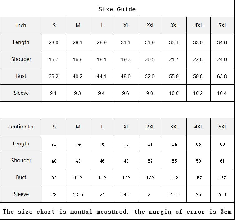 BREAKPOINT Sportswear tennis tee size guide chart showing measurements in inches and centimeters for sizes S to 5XL
