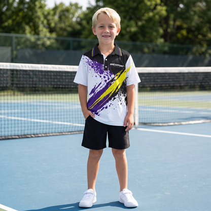 BREAKPOINT Youth Smash '93 Retro Tennis Polo