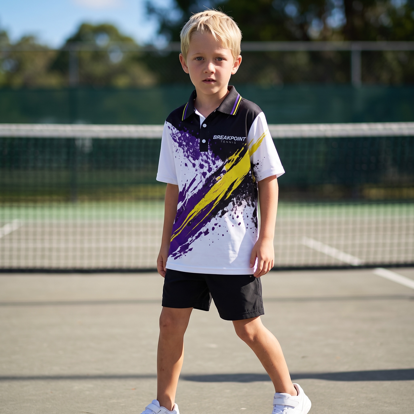 BREAKPOINT Youth Smash '93 Retro Tennis Polo